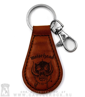 брелок кожаный с гравировкой motorhead