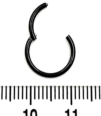 Сегментное Кольцо Кликер Сталь Черное 1,2 х 10