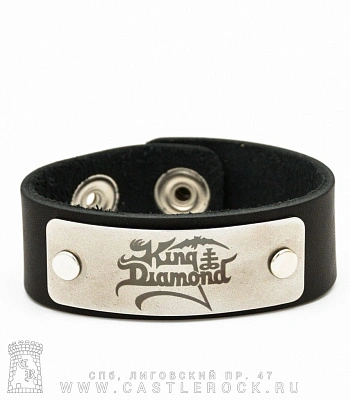 браслет кожаный king diamond (широкий)