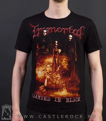 футболка immortal "damned in black"