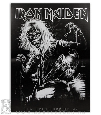 плакат iron maiden (ч/б)