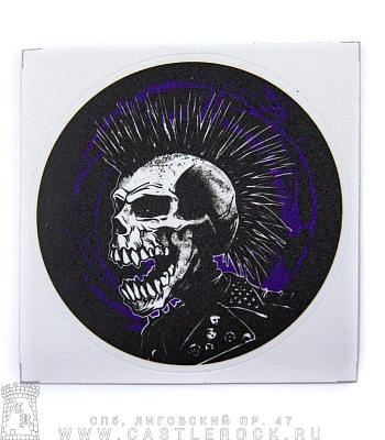 наклейка виниловая exploited (череп, круглая)