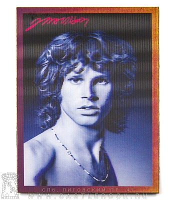 магнит прямоугольный 3d doors jim morrison (ч/б, голограмма)