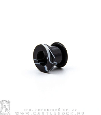 Тоннель Акрил Черный (с резинкой) 10 мм