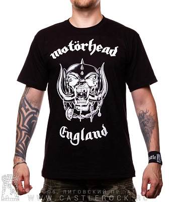 футболка motorhead "england" (ч/б принт)