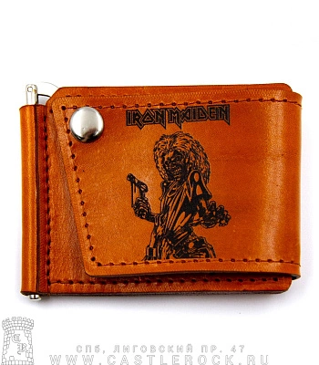 зажим для купюр с держателем карт iron maiden "killers" (гравировка, ручная работа)
