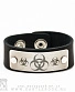 браслет кожаный biohazard (широкий)
