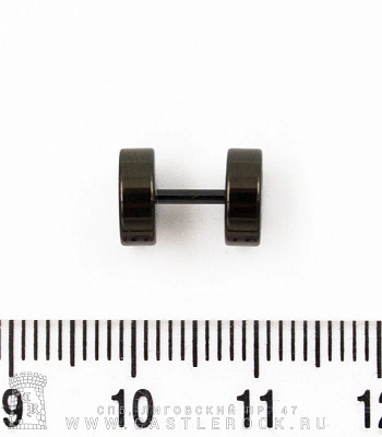 Обманка Плага Сталь Черная с Гравировкой Звезда 1,2 х 6 х 8/8