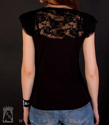 блуза роза череп "poison rose"