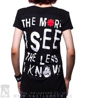 женская футболка red hot chili peppers "snow (hey oh)" (лого)