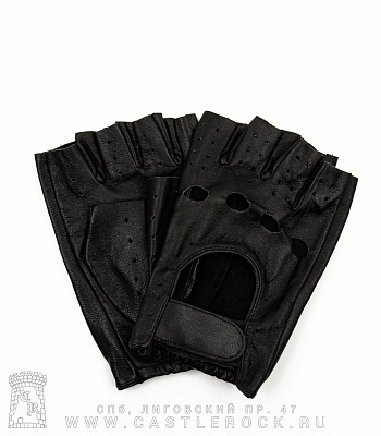 перчатки кожаные мужские обр/пал (перфорация, на липучке)