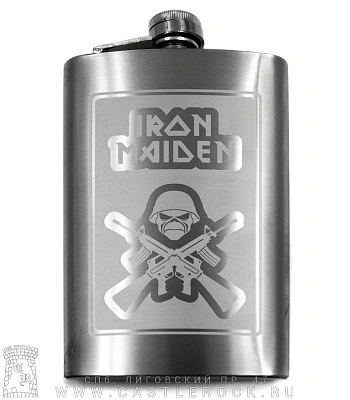 фляга стальная с гравировкой iron maiden 10 oz