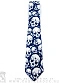 галстук черепа и кости (синий)