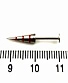 Лабрет Сталь с Шипом с Насечками (красными) 1,2 х 10 х (4х12)