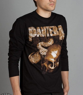 футболка pantera (череп со змеей) д/р