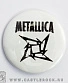 значок metallica (лого ч/б)