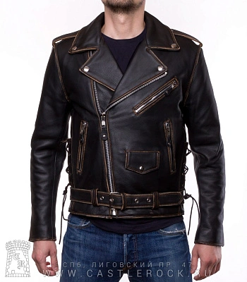 косуха castle rock st-petersburg с тиснением (искусственное старение)