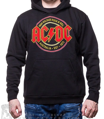 балахон ac/dc "high voltage rock'n'roll. australia est. 1973" (вышивка)
