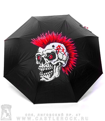 зонт anarchy анархия punks not dead (череп панка)