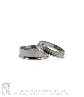 Плаг Сталь Тонкостенный с Камнем (прозрачным, с внутренней резьбой) 25 мм