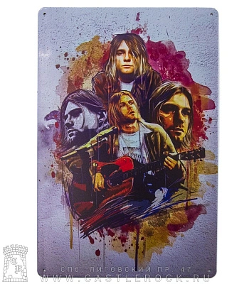 табличка nirvana kurt cobain