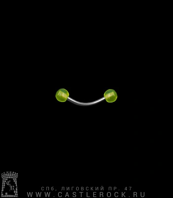 Микробанан Сталь с Акриловыми Шариками (желтыми) 1,2 х 8 х 3/3