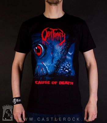 футболка obituary "cause of death" (принт насыщенный)