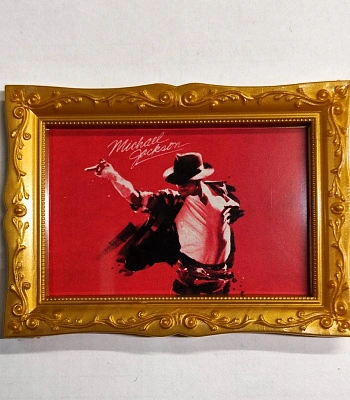 магнит прямоугольный michael jackson (красный, багет)