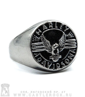 кольцо harley-davidson (орел, печатка)