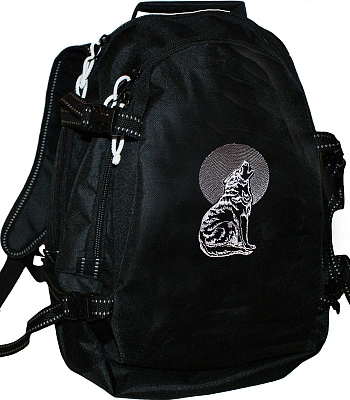 рюкзак с вышивкой волк и луна
