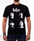 футболка beatles (лица ч/б, надпись сверху)