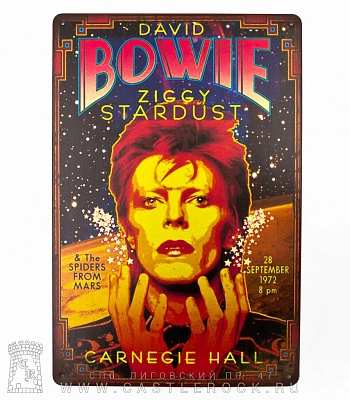 табличка david bowie "carnegie hall 1972"