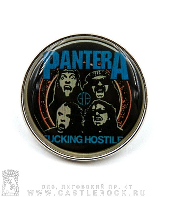 значок цанга pantera "fucking hostile" (круглый)
