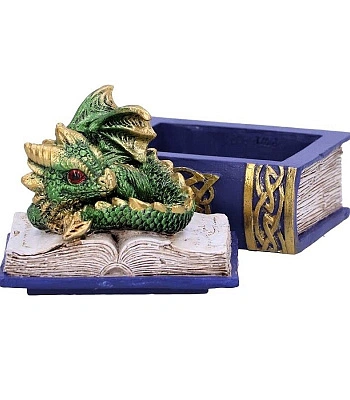 шкатулка дракончик на книгах