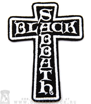 нашивка black sabbath (крест, вышивка)