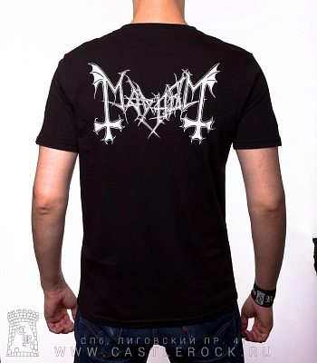 футболка mayhem "live in montreal" (принт ч/б)