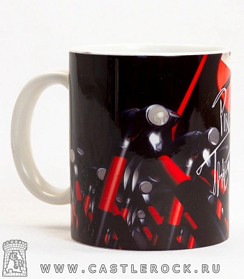 кружка pink floyd "the wall" (молотки, надпись белая)