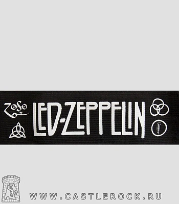 напульсник на резинке led zeppelin (белая надпись)