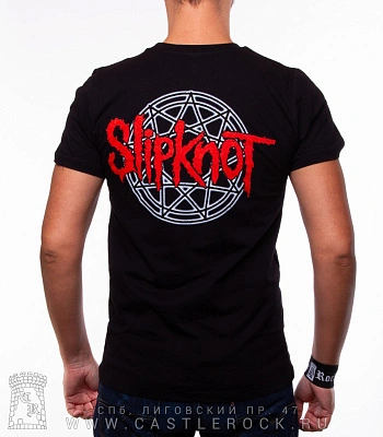 футболка slipknot (многоликий, принт большой)