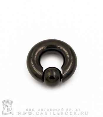 Кольцо BCR Хард Сталь Черное 10 х 16 х 14 (с пружинным шариком)