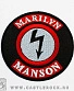 нашивка термо marilyn manson (лого, молния, вышивка)