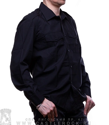 рубашка с длинным рукавом без рисунка (классика)