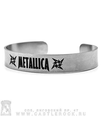 браслет стальной с гравировкой metallica