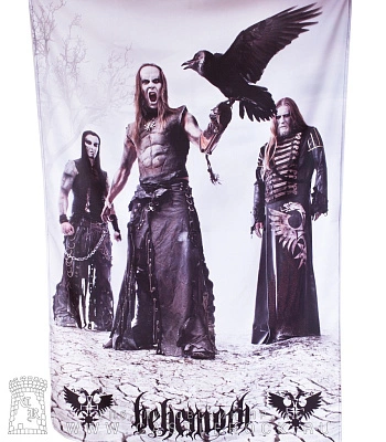 постер тканевый behemoth (группа, ворон)