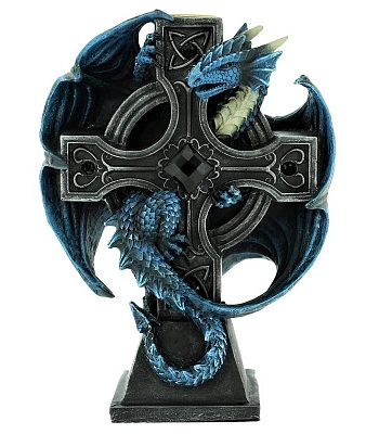 подсвечник дракон на кельтском кресте
