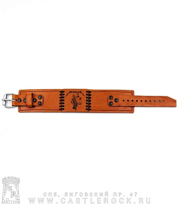 браслет кожаный с гравировкой metallica "and justice for all"