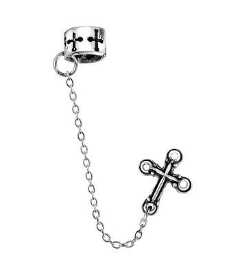 серьга кафф alchemy gothic (алхимия готик) e195 cross
