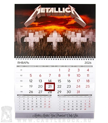 календарь настенный metallica "master of puppets"