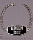 браслет на цепочке green day (черный)
