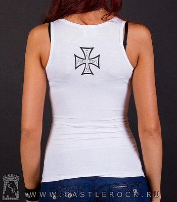майка addiction крест мальтийский (белая)